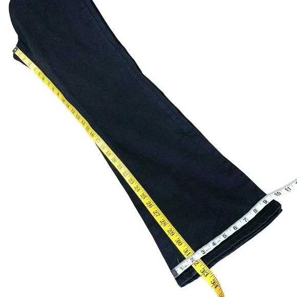 C Est 1946 Classic Black Denim Jeans Size 14 Straight Leg High Waist Stretch W35 - Picture 15 of 16